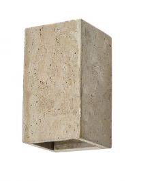 InLight Επιτοίχιο Φωτιστικό Μαρμάρινο Travertine Γκρι 9x9x16 Εκ. 43065