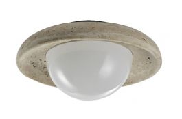 InLight Πλαφονιέρα Μαρμάρινη Travertine Γκρι Φ25 Εκ. 43067