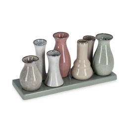Bizzotto Samy Βάζα Κεραμικά Πολύχρωμα Σετ 7 Τμχ 26x8,5x12,8 Εκ.