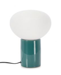 Bizzotto Tylda Επιτραπέζιο Φωτιστικό Γυάλινο/Κεραμικό Πετρόλ Ø20x28