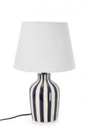 Bizzotto Falyn Lines Επιτραπέζιο Φωτιστικό Κεραμικό Μπλε Ø25x39