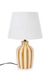 Bizzotto Falyn Lines Επιτραπέζιο Φωτιστικό Κεραμικό Κίτρινο Ø25x39