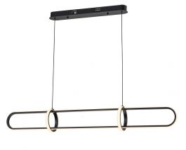 Bizzotto Alken Φωτιστικό Οροφής Ράγα Led Μεταλλικό Μαύρο 120 Εκ.