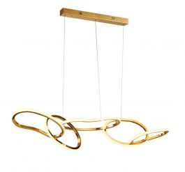 Bizzotto Alken Φωτιστικό Οροφής Ράγα Led Μεταλλικό Χρυσό 120x28x151,5 Εκ.