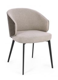 Bizzotto Kinsley Καρέκλα Ξύλινη/Υφασμάτινη Μπεζ 52x62,5x78