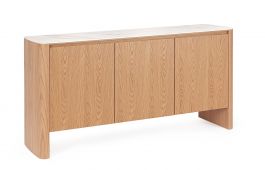 Bizzotto Gavriel Μπουφές Mdf/Κεραμικός Λευκός/Natural 160x42x80 Εκ.