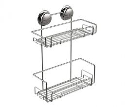 Sealskin ELEMENTALS Ράφι Διπλό Inox Με Βεντούζες 30 Εκ. I Chrome