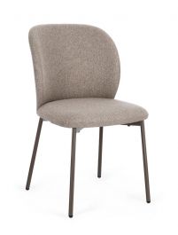 Bizzotto Erisa Καρέκλα Υφασμάτινη/Μεταλλική Καφέ 49x58x85