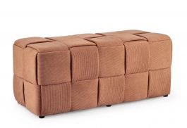 Bizzotto Orlyn Ταμπουρέ Υφασμάτινο Κοτλέ Καφέ 94x40x40