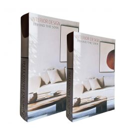 Espiel Κουτιά "Βιβλία" Mdf/Υφασμάτινα Γκρι Σετ 2 Τμχ 30x20x6,5 Εκ. Κωδικός: BIB202