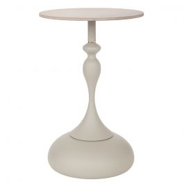 Iliadis Βοηθητικό Τραπέζι Μεταλλικό/Κεραμικό Γκρι Φ40x68 Εκ. 