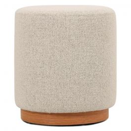 Iliadis Σκαμπώ Υφασμάτινο Μπουκλέ Κρεμ Ø41x44 Εκ.