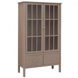 Iliadis Βιτρίνα Ξύλινη Γκρι Καφέ 80,5x35x135 Εκ. 