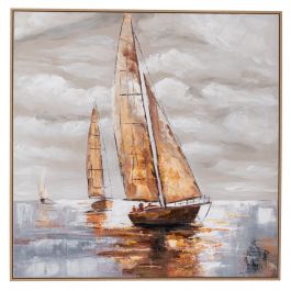 Iliadis Πίνακας Σε Καμβά "Sail Boats" Καφέ/Μπεζ 100x100 Εκ. 