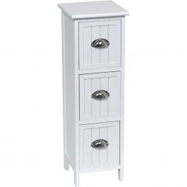 MRSHome Συρταριέρα/Έπιπλο Μπάνιου Mdf Λευκό 25x25x77 Εκ.
