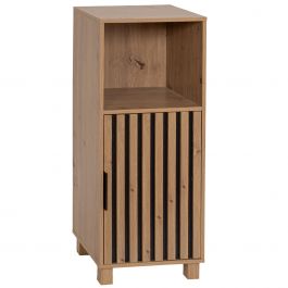 MRSHome Έπιπλο Ξύλινο Με Ντουλάπι Και Ράφι Καφέ 35x30x86 Εκ.