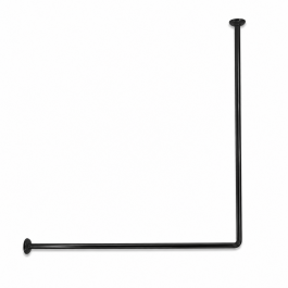 MRSHome 80X80Cm Ø22Mm Black Βραχίονας Μπάνιου Γωνιακός Mrshome