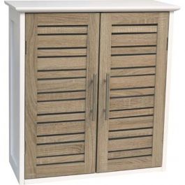 MRSHome Ντουλάπι Τοίχου Mdf Λευκό/Καφέ 52x22x55 Εκ.