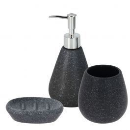 MRSHome Σετ Μπάνιου 400 ml Από Δολομίτη 3 Τμχ I Anthracite