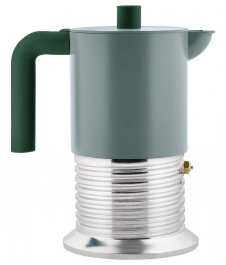 Alessi VITE Καφετιέρα Espresso Αλουμινίου 300 ml/6 Φλυτζάνια I Sage Green