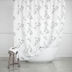 Estia Κουρτίνα Μπάνιου Αδιάβροχη Peva 180x180 Floral White