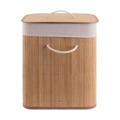 Estia Καλάθι Απλύτων Πτυσσόμενο Bamboo Ορθογώνιο 60 Lt