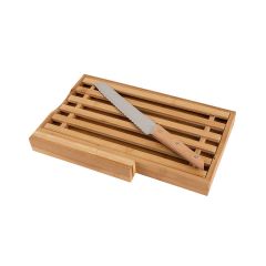 Estia Επιφάνεια Κοπής Bamboo Με Μαχαίρι Ψωμιού 25,5x22x3,5