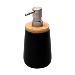 Estia Αντλία Σαπουνιού Bamboo Πορσελάνης Μαύρη 360 ml 9,1x8,6x18,5