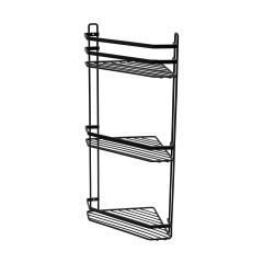 Estia Εταζέρα Elegant Ανοξείδωτη Γωνιακή 3 Θέσεων 20,2x20,2x31,7 Μαύρη