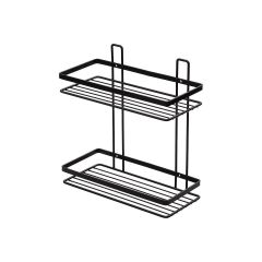 Estia Εταζέρα Elegant Ανοξείδωτη Ίσια 2 Θέσεων 25x12x27 Εκ. Μαύρη