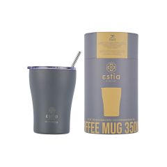 Estia Θερμός Coffee Mug Save The Aegean 350 ml Fjord Grey