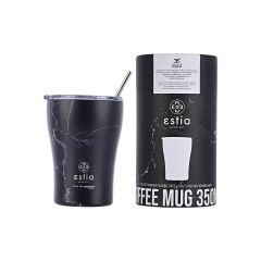Estia Θερμός Coffee Mug Save The Aegean 350 ml Pentelica Black