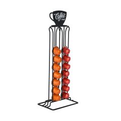 Estia Βάση Για Κάψουλες Espresso Metal Black Μεταλλική 36 Θέσεων Μαύρη 15x10x40