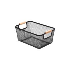 Estia Καλάθι Οργάνωσης Μεταλλικό Με Ξύλινες Λαβές 30x21x14 Εκ.