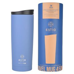 Estia Θερμός Travel Mug Save The Aegean 450 ml Denim Blue