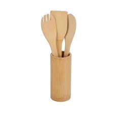Estia Εργαλεία Μαγειρικής Bamboo Essentials Με Θήκη Σετ 4 Τμχ