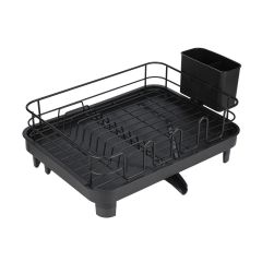 Estia Πιατοθήκη Πτυσσόμενη Μεταλλική Μαύρη 41x32x15