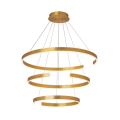 Zambelis Lights Φωτιστικό Οροφής Led Αλουμινίου Χρυσό Ματ Ø100 2014-Dimmable