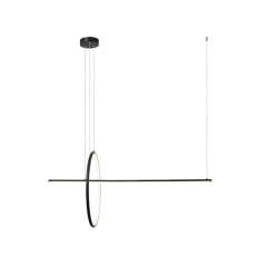 Zambelis Lights Φωτιστικό Οροφής Ράγα Led Αλουμινίου Μαύρο 20128-Dimmable