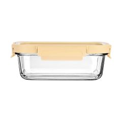 Estia Φαγητοδοχείο Click&Seal Γυάλινο 1050 ml 21,6x16,5x7,4 Εκ. Με Καπάκι Ivory