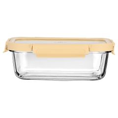 Estia Φαγητοδοχείο Click&Seal Γυάλινο 1520 ml 24,1x18,2x8,1 Εκ. Με Καπάκι Ivory