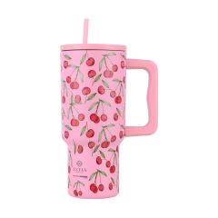 Estia Θερμός Straw Tumbler Xl Save The Aegean 900 ml Cherry Rose