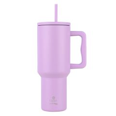 Estia Θερμός Straw Tumbler Xl Save The Aegean 1200 ml Lavender Purple