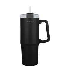 Homely Θερμός Straw Tumbler 900 ml Midnight Black