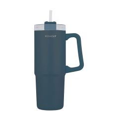 Homely Θερμός Straw Tumbler 900 ml Indigo Blue