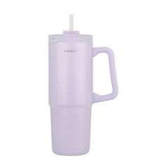 Homely Θερμός Straw Tumbler 900 ml Lavender Fog