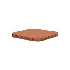 Estia Σουβερ Allure Pvc 10X10Cm Καφε  Σετ 4 Τεμ.