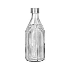 Homely Μπουκάλι Γυάλινο Διάφανο 1000 ml Με Ανοξείδωτο Καπάκι