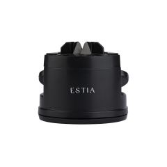 Estia Ακονιστήρι Μαχαιριών Μαύρο Με Βεντούζα Στήριξης Φ6x6 Εκ.