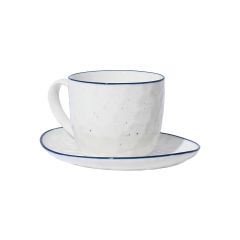 Estia Φλιτζάνι Τσαγιού/Καφέ Pebbles Πορσελάνινο Λευκό 220 ml